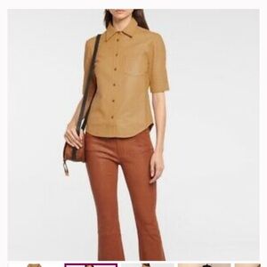 Frame Butterscotch Short Sleeve Button-Up Shirt Lamb’s Leather